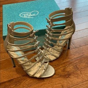 Betsy Johnson Silver High Heel Sandals size 5.5